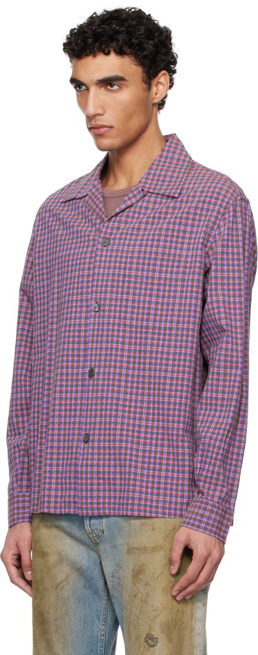 Риза OUR LEGACY Our Legacy Heusen Plaid Shirt Лилаво | M2252HV, 3