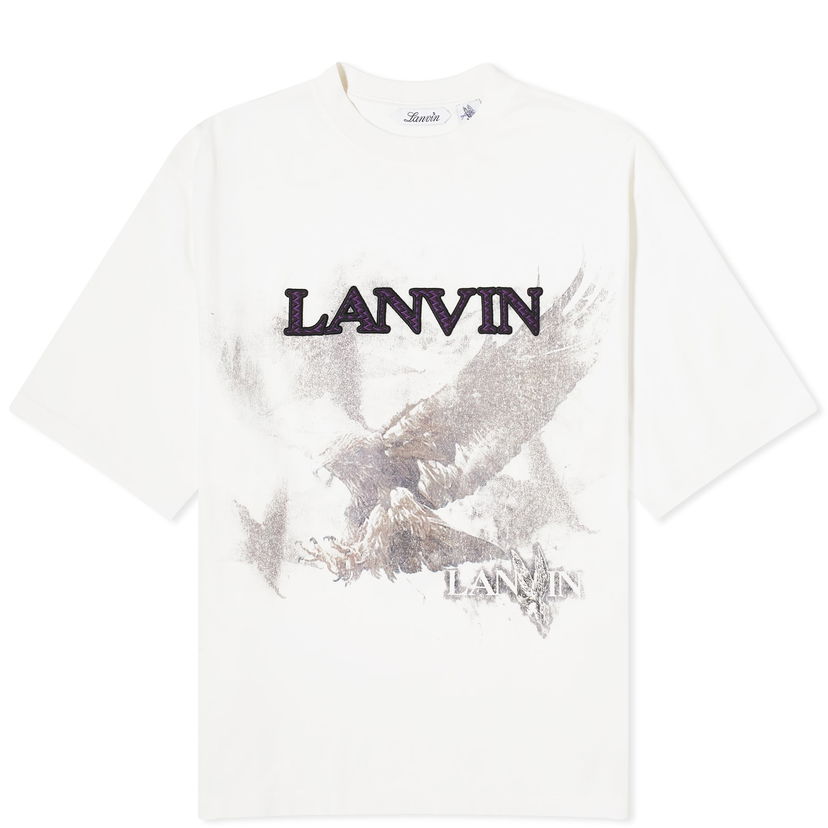 Тениска LANVIN Future Eagle Print T-Shirt Бяло | RU-TS0026-J123-P24-0741