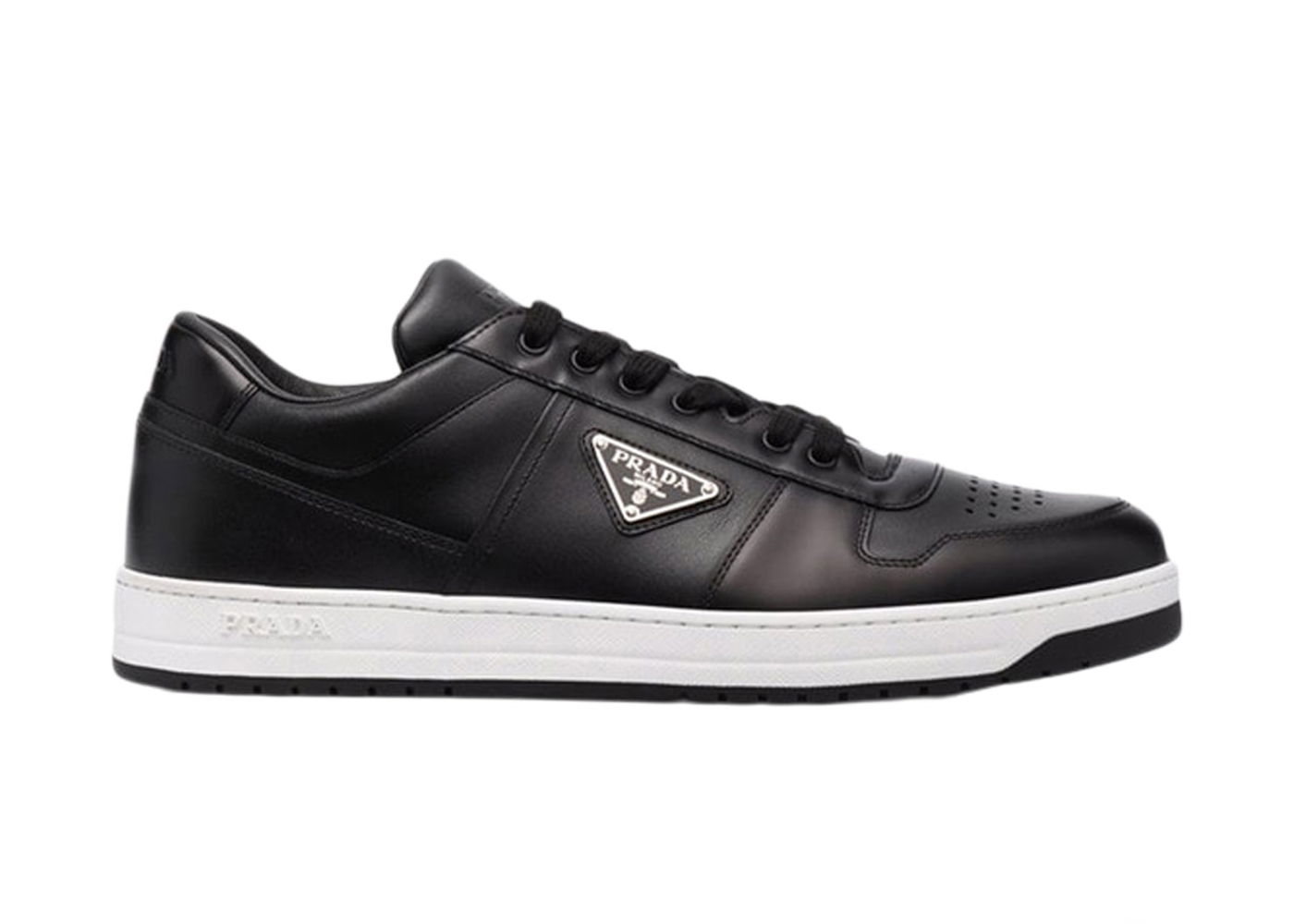 Кецове и обувки Prada Downtown Low Top Sneakers Leather Black Black White Черно | 2EE364_3LJ6_F0002, 0