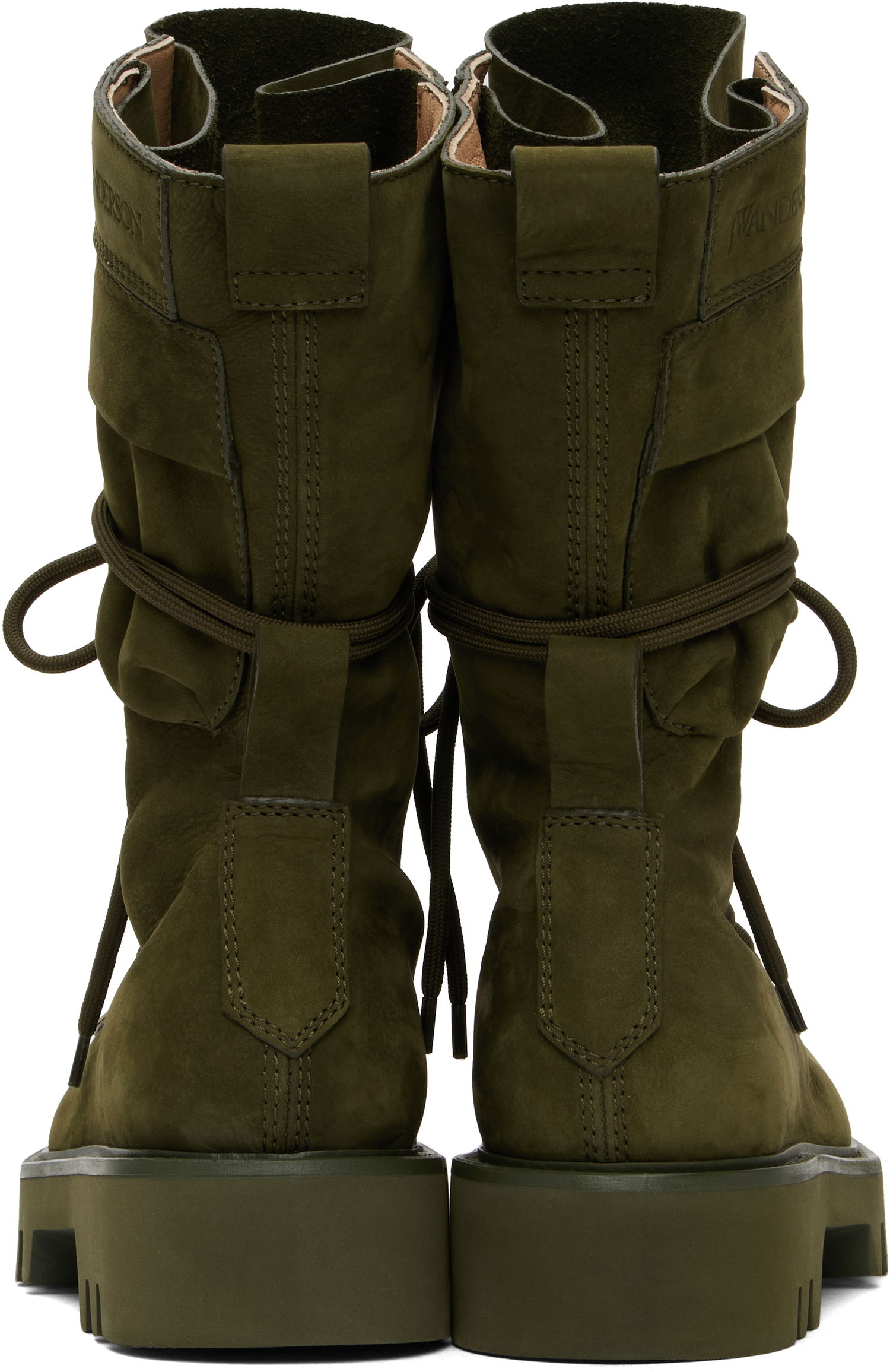 Облекло JW Anderson JW Anderson Combat Leather Boots Зелено | BT0100-LA0258, 1