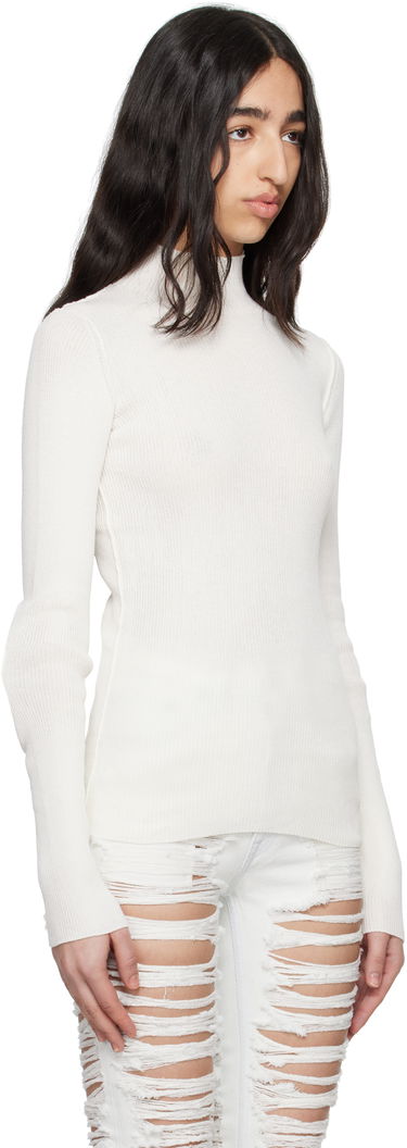 Пуловер Maison Margiela MM6 Maison Margiela Elbow Patch Ribbed Turtleneck Top Черно | S62HA0094 M13126, 4