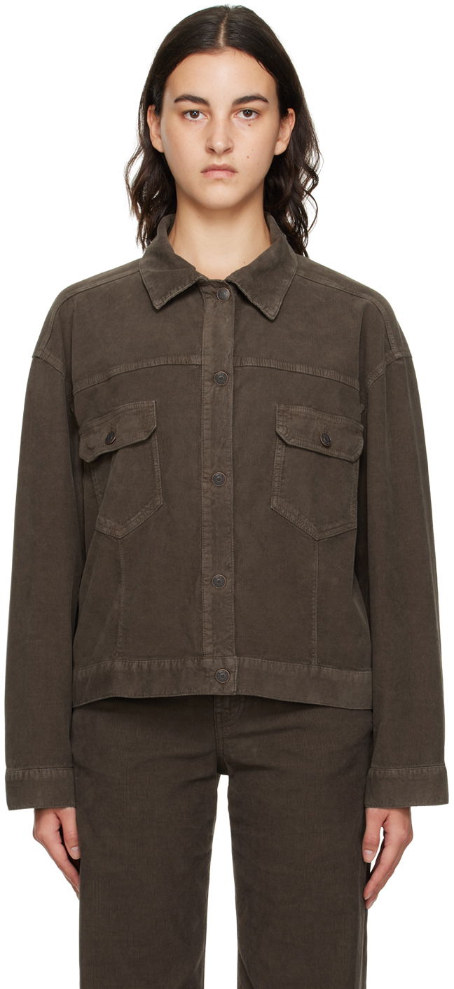 Яке The Row Corduroy Buttoned Jacket Зелено | 7552-W2789