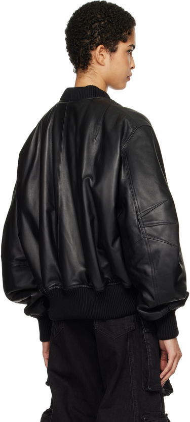 Яке бомбър The Attico The Attico Anja Leather Bomber Jacket Черно | 250WCB00004 LBT128AA, 2