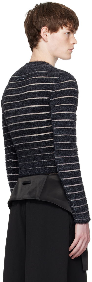 Пуловер Jean Paul Gaultier Jean Paul Gaultier Jacquard 'Gaultier' Cropped Sweater Черно | 25/03-W-PO012-K004-0001, 2
