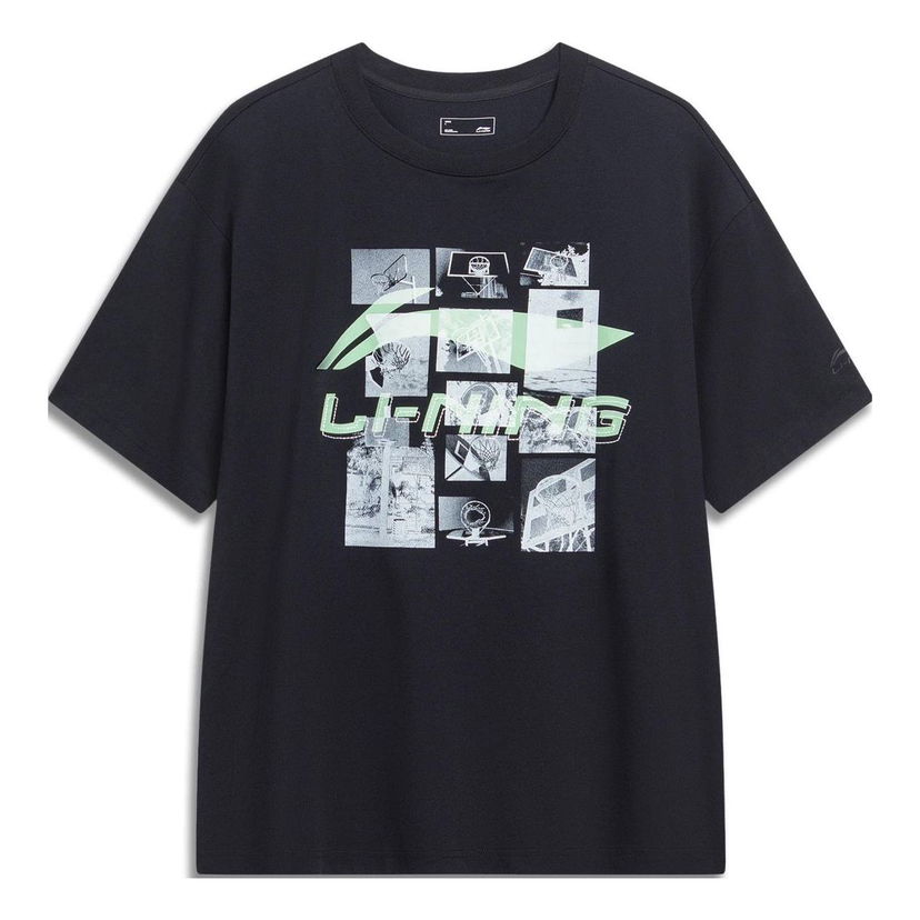 Тениска Li-Ning Hoops Photo Graphic T-shirt Черно | AHST725-1