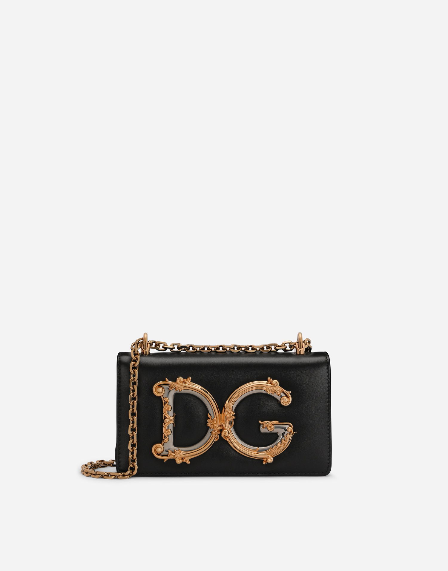 Дамска чанта Dolce & Gabbana Dolce & Gabbana DG Girls Calfskin Phone Bag Черно | BI1416AW07080999, 0