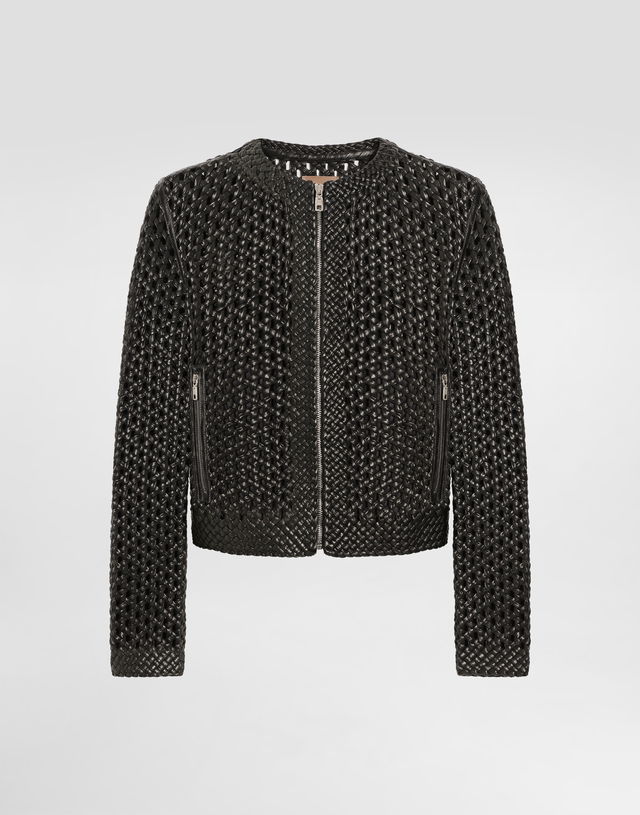 Dolce & Gabbana Woven Nappa Leather Jacket