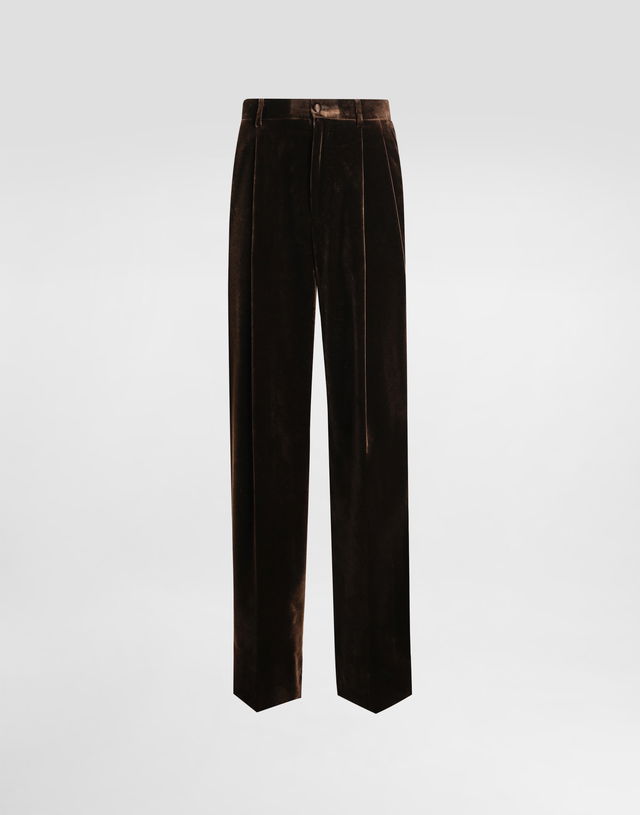 Dolce & Gabbana Smooth Velvet Pleated Trousers