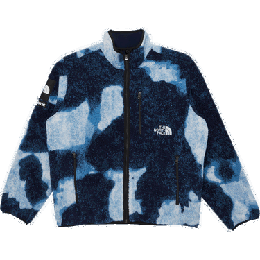 Яке Supreme The North Face x Bleached Denim Print Fleece Jacket Синьо | FW21J57 INDIGO, 0