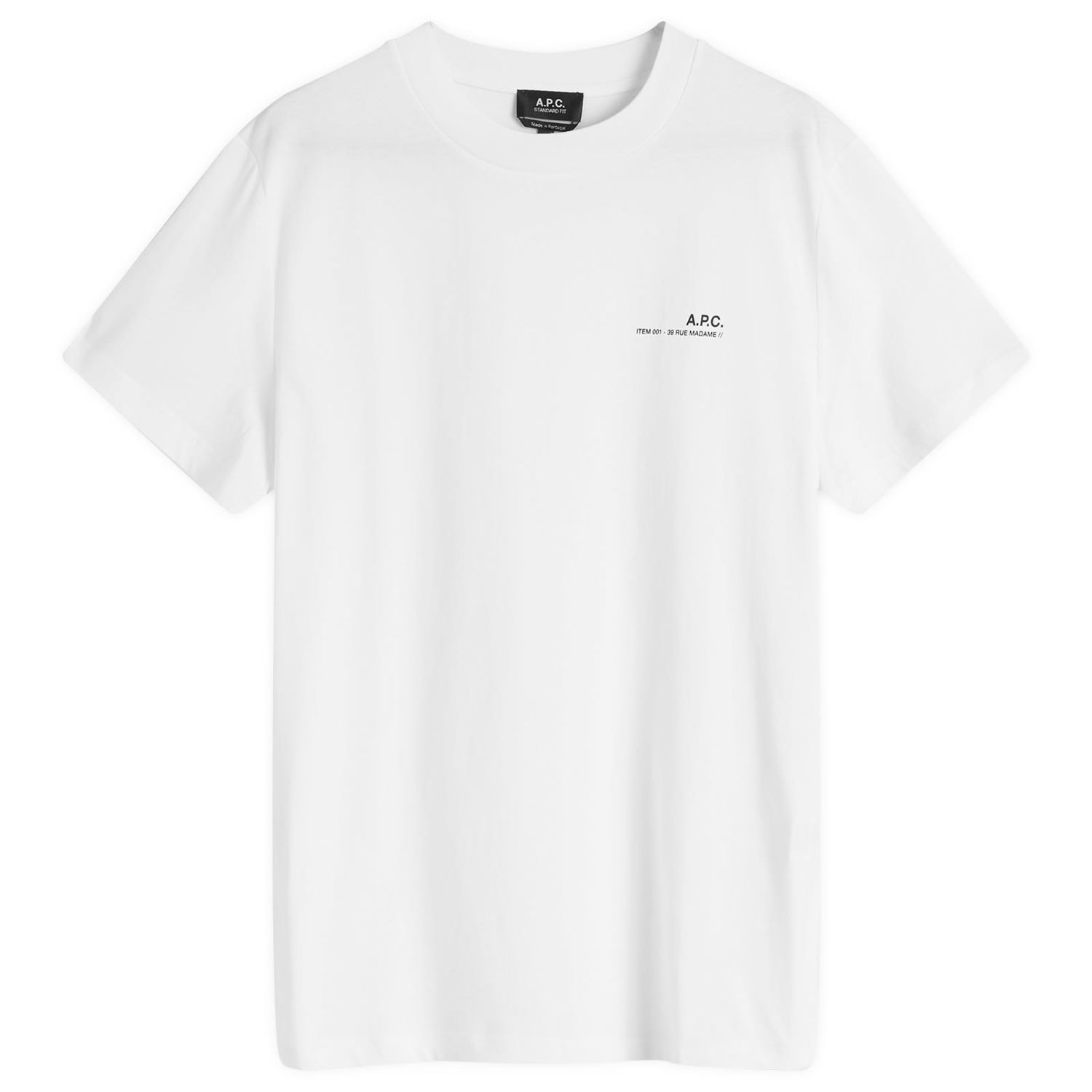Тениска A.P.C. Item Logo T-Shirt Бяло | COHBO-M26404-TAG, 0