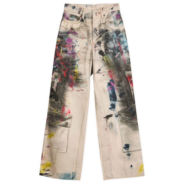 1981 U Painter Printed Decorator Jeans, Size X-Small