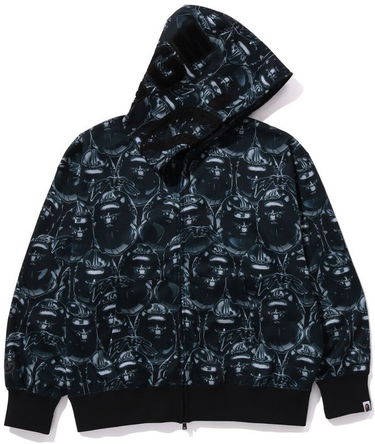Суитчър BAPE Head Graffiti Shark Full Zip Hoodie Черно | 1J80115004-BLK, 0