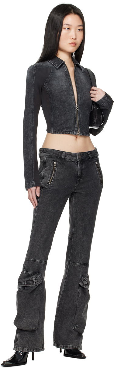 Карго панталони Diesel Black D-Poky-S Low Rise Cargo Jeans Черно | A14739 0CBDH D-POKY-S PANTALON, 3