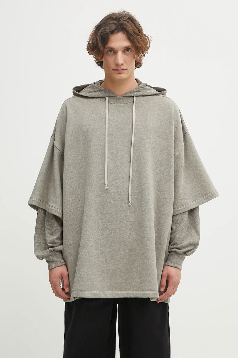 Суитчър Rick Owens Rick Owens DRKSHDW Tommy Hustler Hoodie Сиво | DU02E7271.FGMJGM