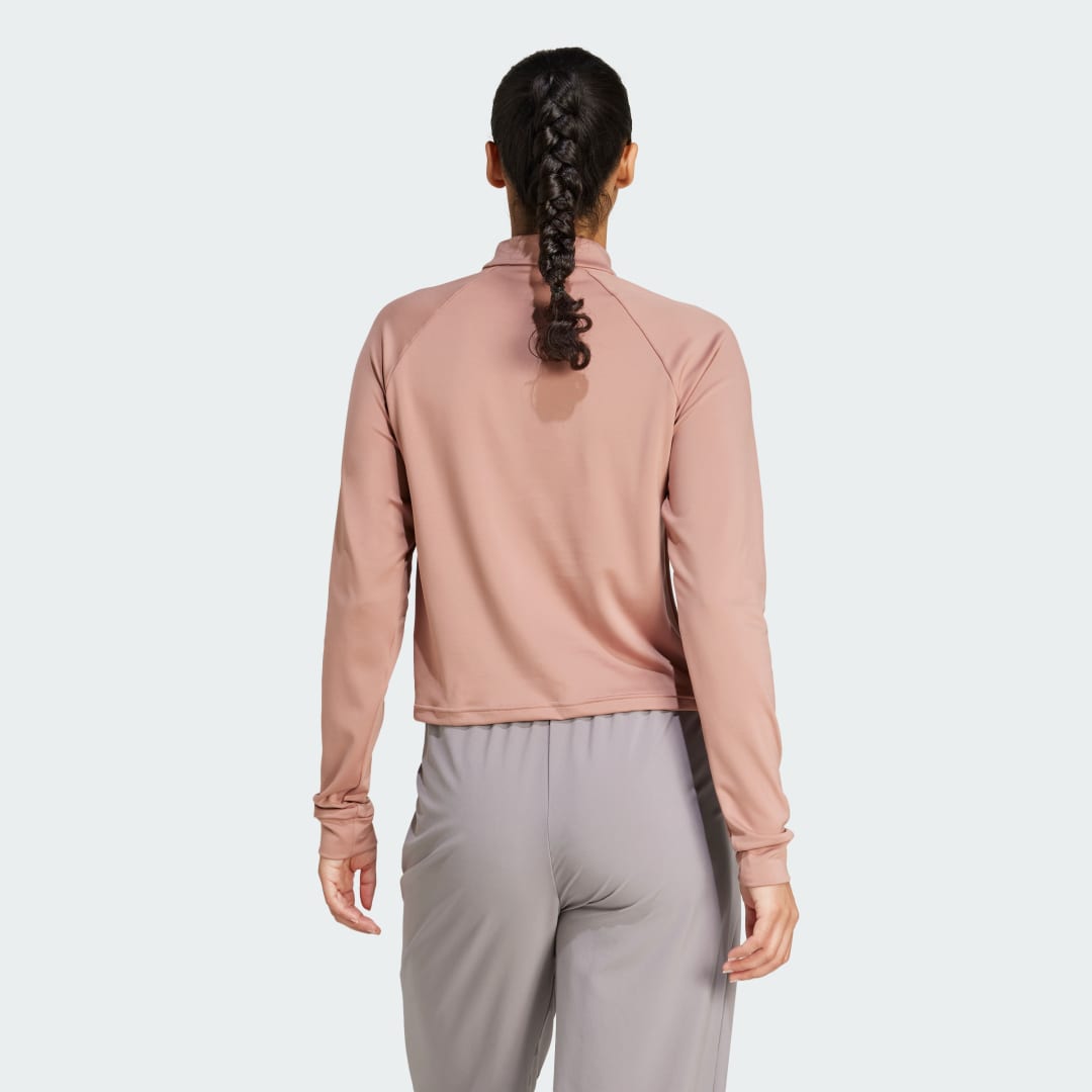 Суитчър adidas Performance Training Quarter-Zip Top Розово | JP1822, 1