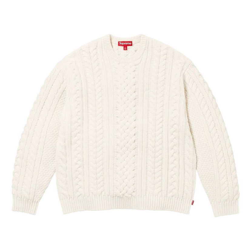 Пуловер Supreme Cable Knit Sweater Бяло | SUP-FW23-230