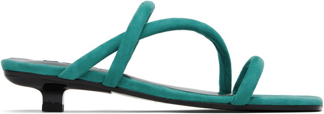 BY FAR Morena Kid Suede Leather Heeled Sandals