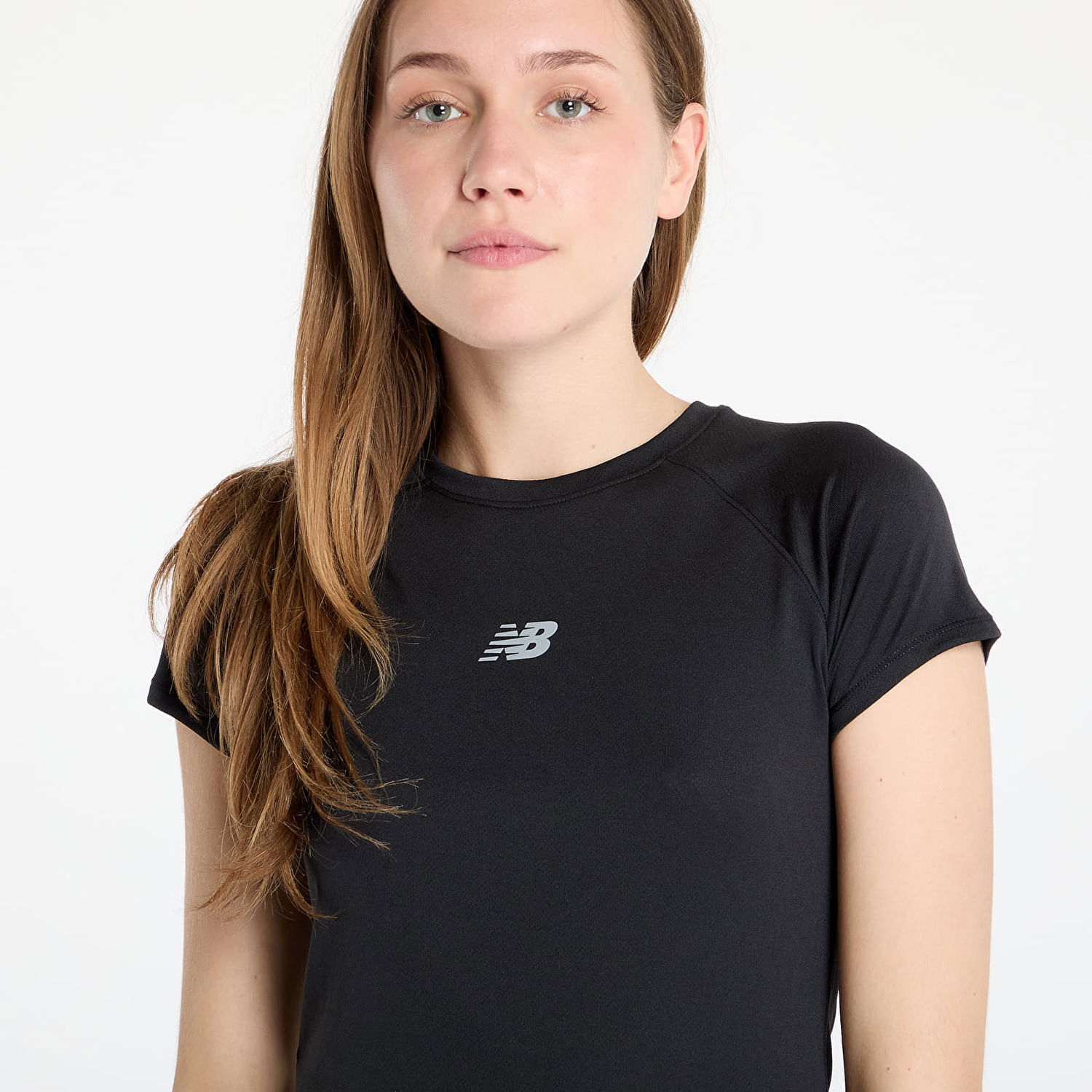 Тениска New Balance Women's Training T-Shirt Черно | NBWT51223BK, 1