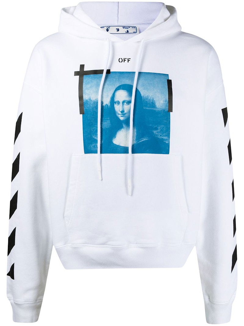 Суитчър Off-White Mona Lisa Hoodie Бяло | OMBB037R21FLE0010110