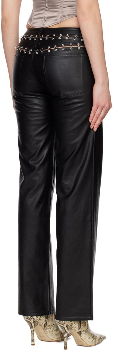 Панталони Miaou Miaou Marco Faux-Leather Pants Черно | 1033PUBLK, 2