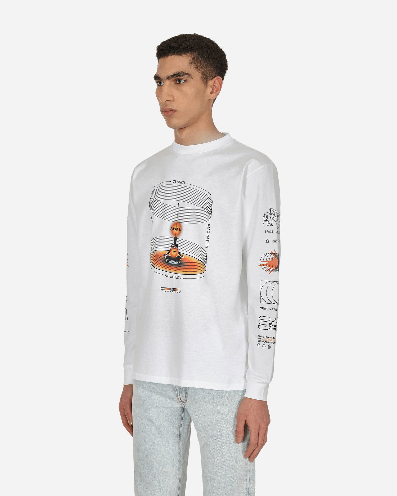 Тениска Space Available Whole Being T-Shirt Бяло | SA-WBT002-WHT WHITE, 1