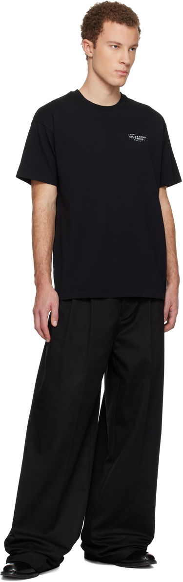 Тениска Givenchy 'GIVENCHY' Stamp Print T-shirt Черно | BM71NK3YSA001, 3