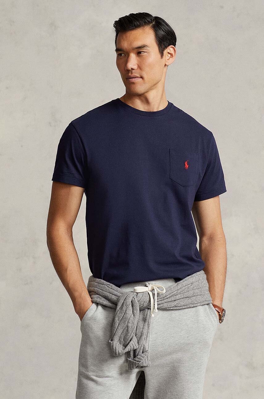 Тениска Polo by Ralph Lauren Polo Ralph Lauren T-Shirt with Pocket Тъмно синьо | 710707095, 0