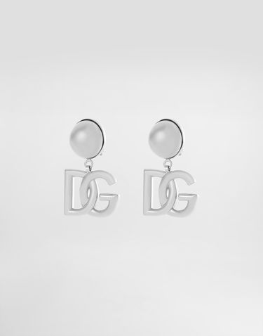 Обеци Dolce & Gabbana Clip-on Metal Earrings with DG Logo Металик | WEN6P6W111187655, 1