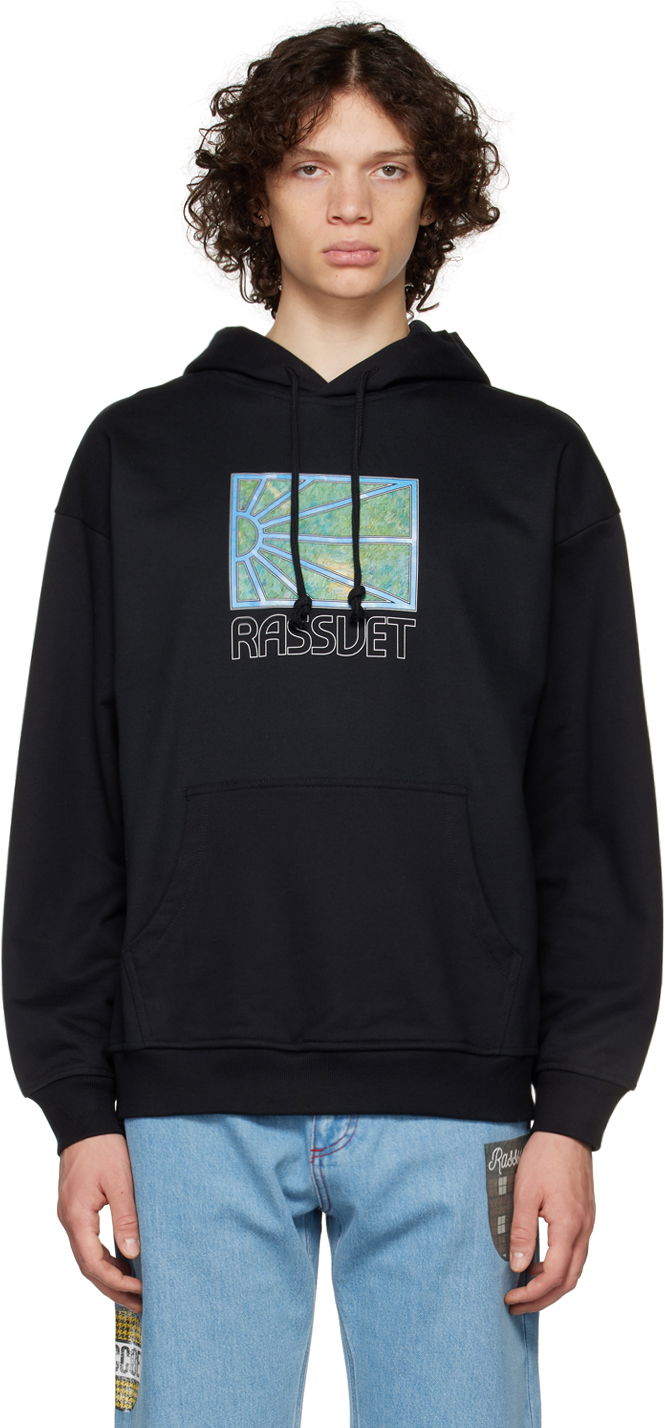 Суитчър PACCBET Graphic Print Hoodie Черно | 1 BLACK