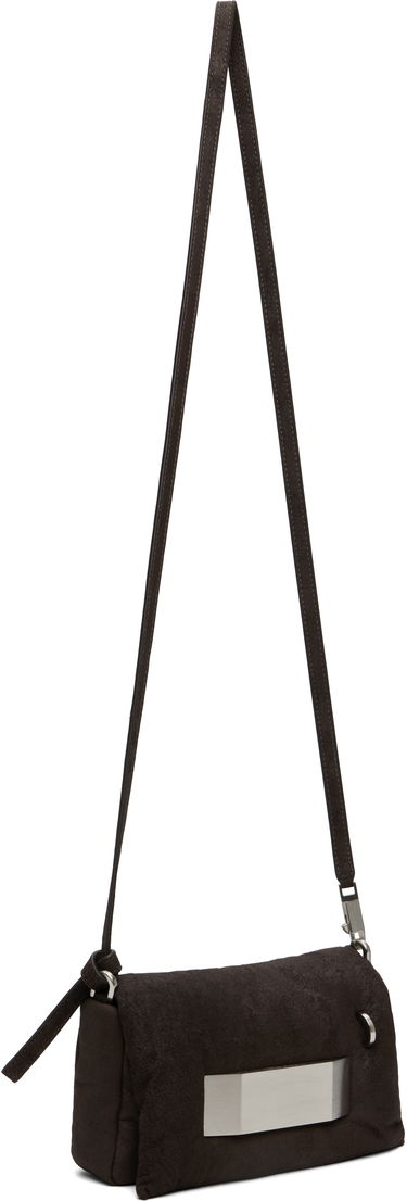 Чанта през рамо Rick Owens Rick Owens Pillow Griffin Suede Shoulder Bag Кафяво | RA02E0745 LBAPA, 1