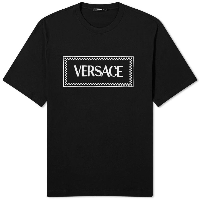 Тениска Versace Men's Tiles Embroidered Tee Black Черно | 1011694-1A08584-1B000