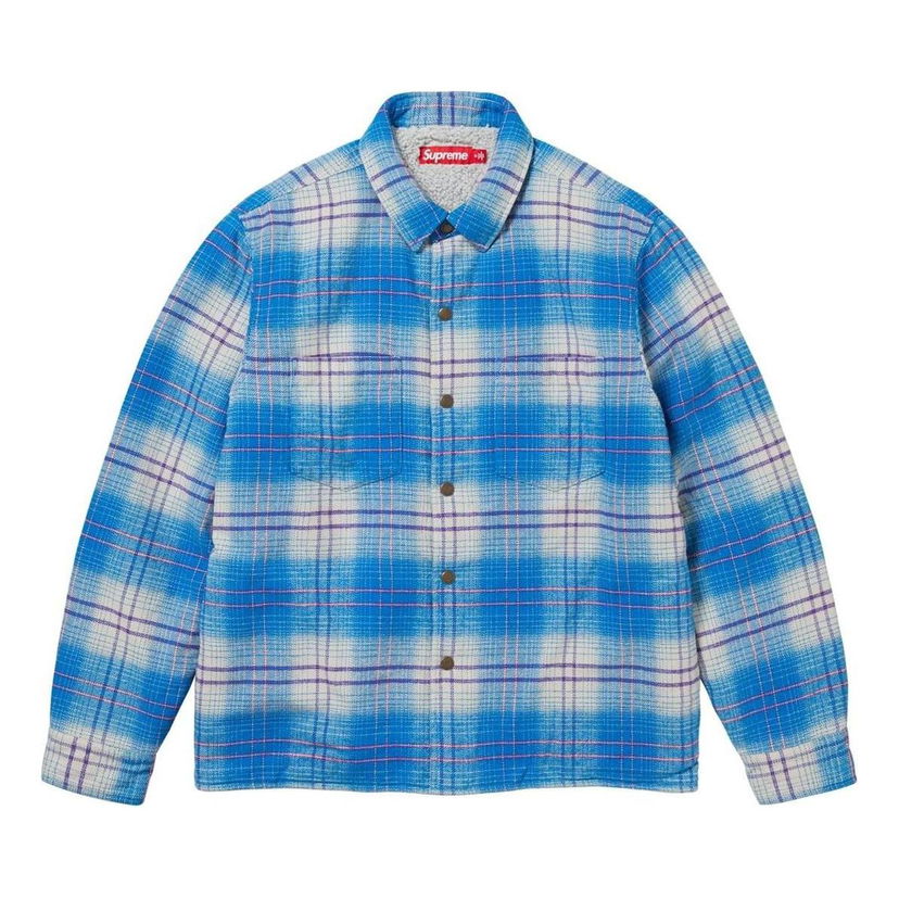 Риза Supreme Lined Plaid Shirt Jacket Синьо | SUP-FW23-192