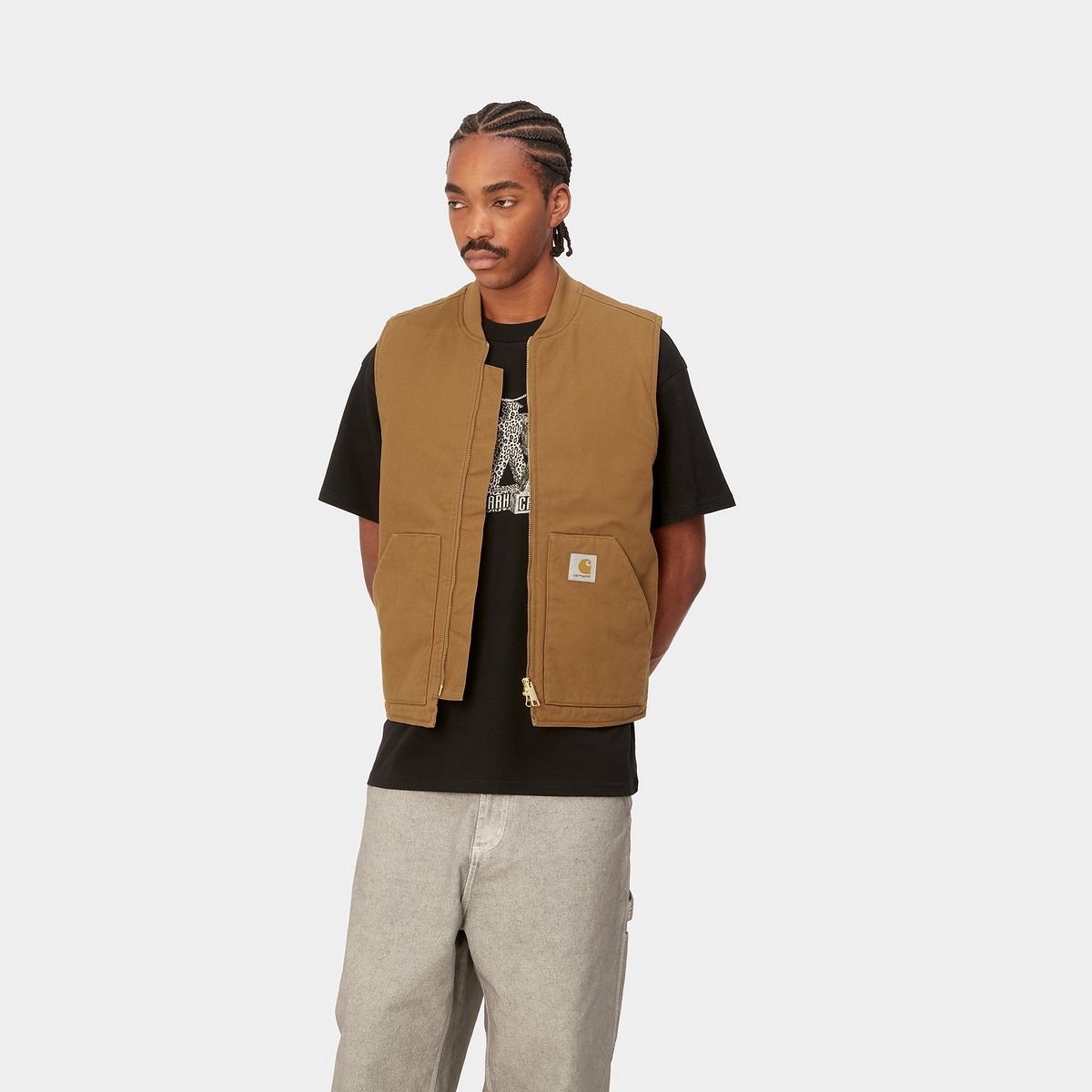 Жилетка Carhartt WIP Vest "Hamilton Brown heavy stone wash" Кафяво | I015251_HZ_60, 0
