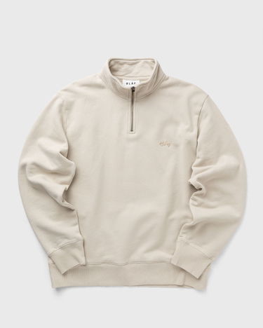 Суитчър ØLÅF Signature Zip Mock Sweatshirt Бежово | M990204-CEMENT, 0