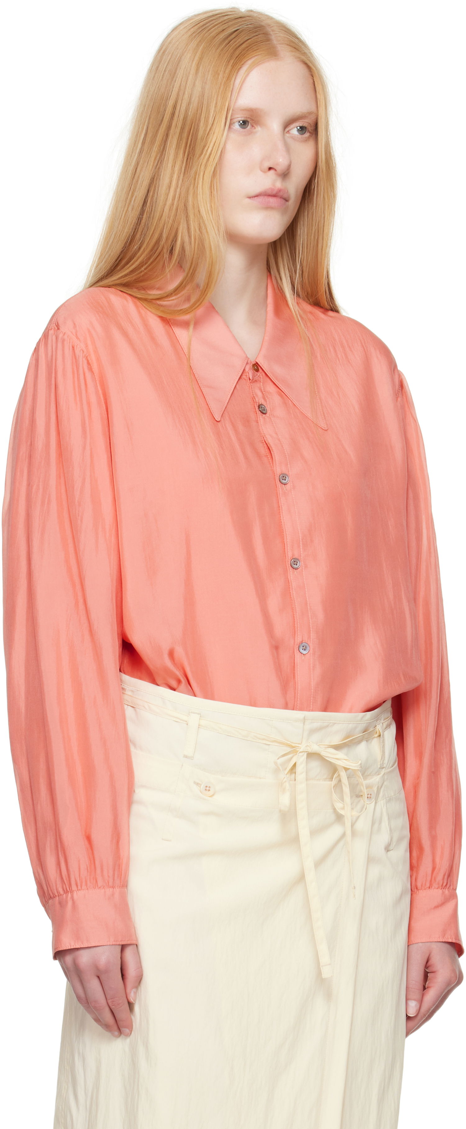Риза LEMAIRE Lemaire Pointed Collar Shirt Розово | SH1151 LF1373, 1