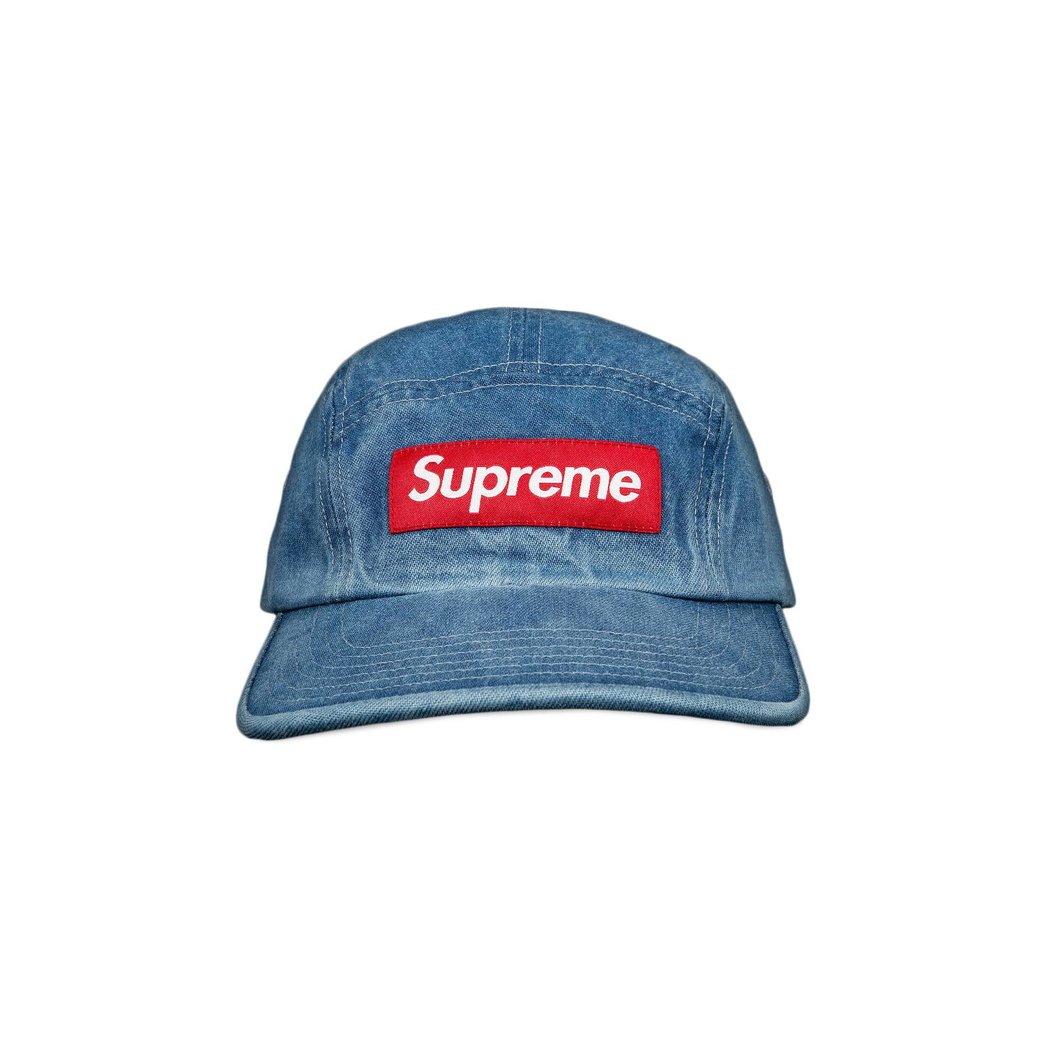 Шапка с козирка Supreme Washed Chino Twill Camp Cap Синьо | SS21H52 DENIM, 1