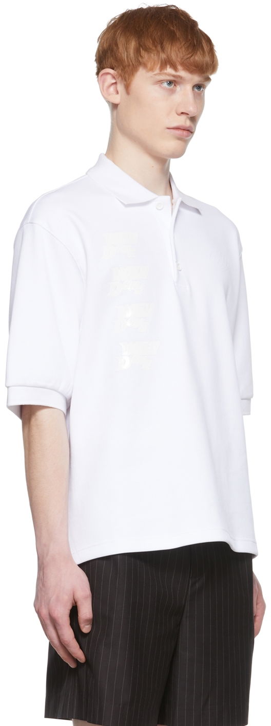 Поло тениска We11done We11done Cotton Polo Shirt Бяло | WD-TT1-22-537-U-WH, 1