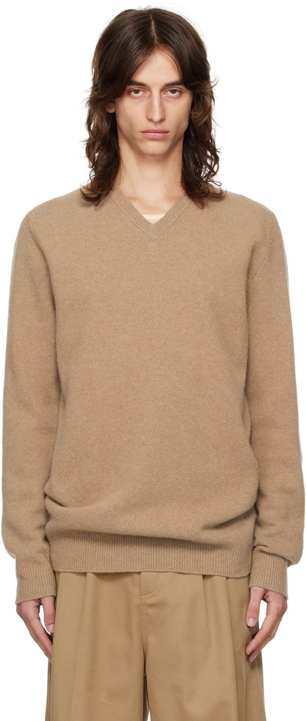Пуловер Maison Margiela V-Neck Sweater Кафяво | S50HN0006 M13058, 0