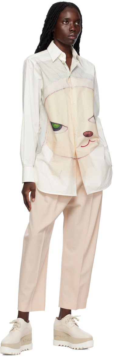 Панталони Stella McCartney Stella McCartney Pleated Cropped Trousers Розово | 5919643CU704, 3