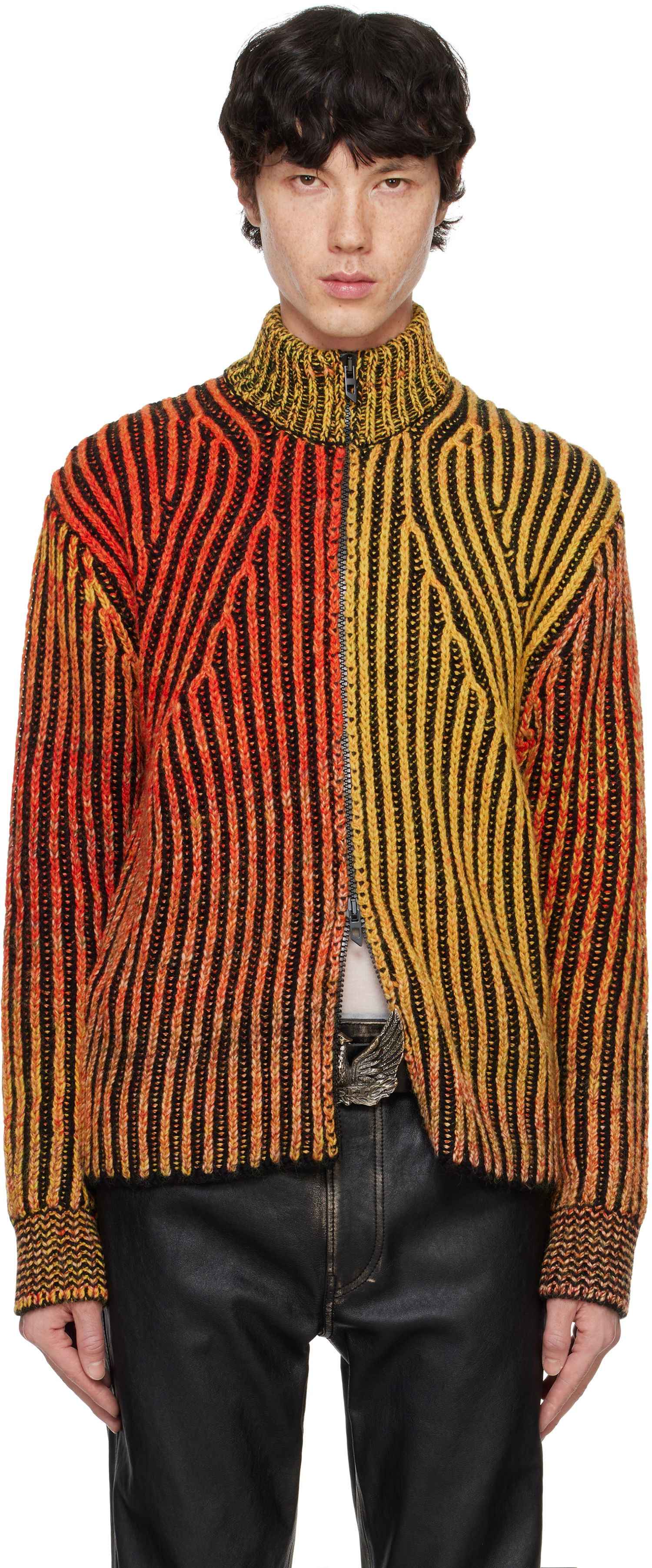 Пуловер Diesel Striped Zip Cardigan Многоцветен | A15193-0QDAH-3DK, 0