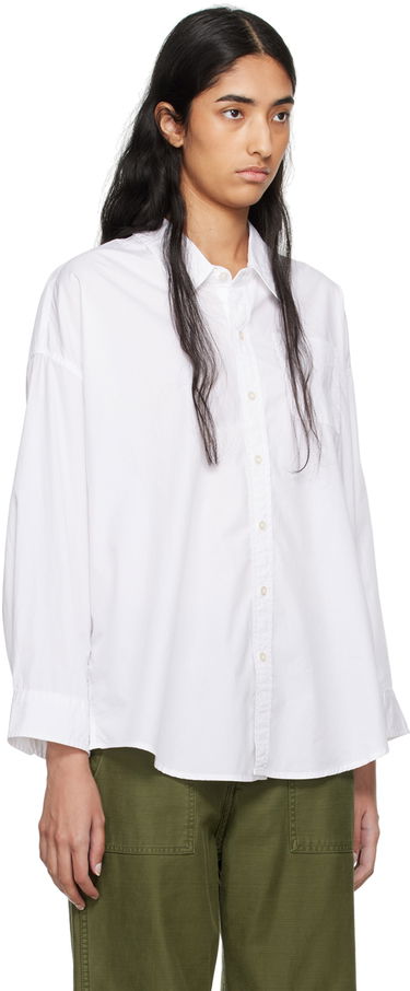 Риза R13 R13 Drop Neck Shirt Бяло | R13W7469-001, 4