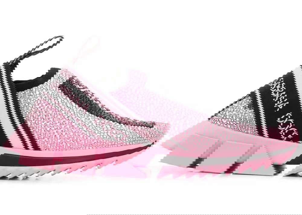 Кецове и обувки Dolce & Gabbana Sorrento Slip On Pink Crystal W Розово | CK1644AZ2848B400, 0