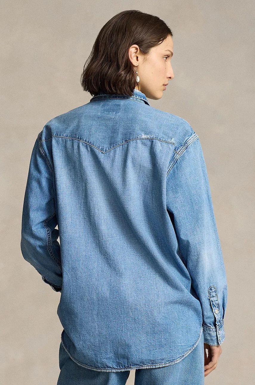 Риза Polo by Ralph Lauren Relaxed Fit Denim Shirt Синьо | 211940722, 1