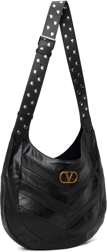 Чанта през рамо Valentino Valentino Garavani Boho Nappa Leather Chevron Pattern Bag Черно | 7Y0B0S29GHA, 1