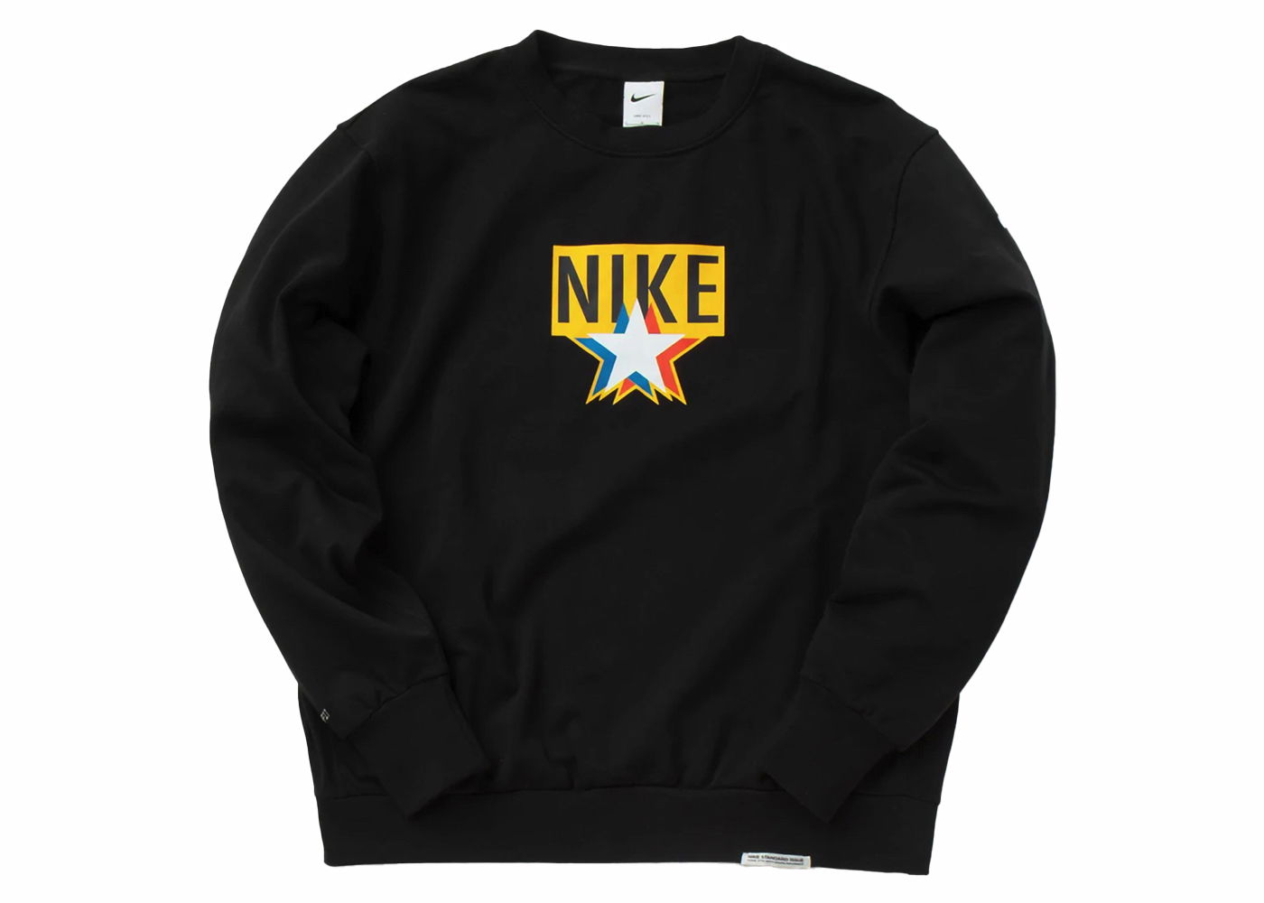Тениска Nike Standard Issue Basketball Crew Sweatshirt Black Черно | DH2849-010, 0