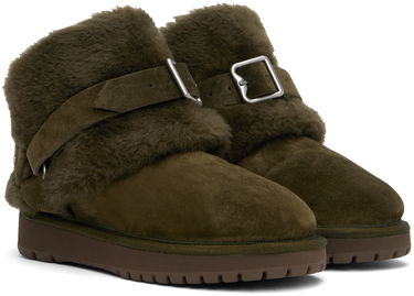 Кецове и обувки Burberry Burberry Shearling Chubby Boots Зелено | 8092544, 3