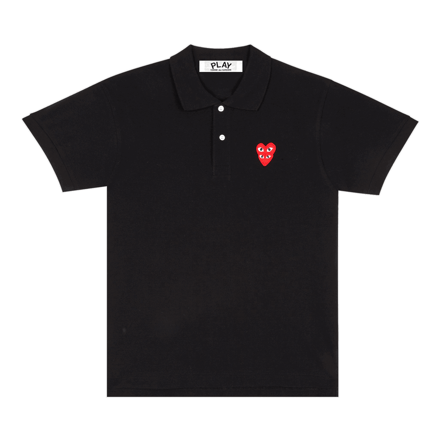Поло тениска Comme des Garçons PLAY Polo with Red Heart Logo Черно | AZ T290 051 1, 0