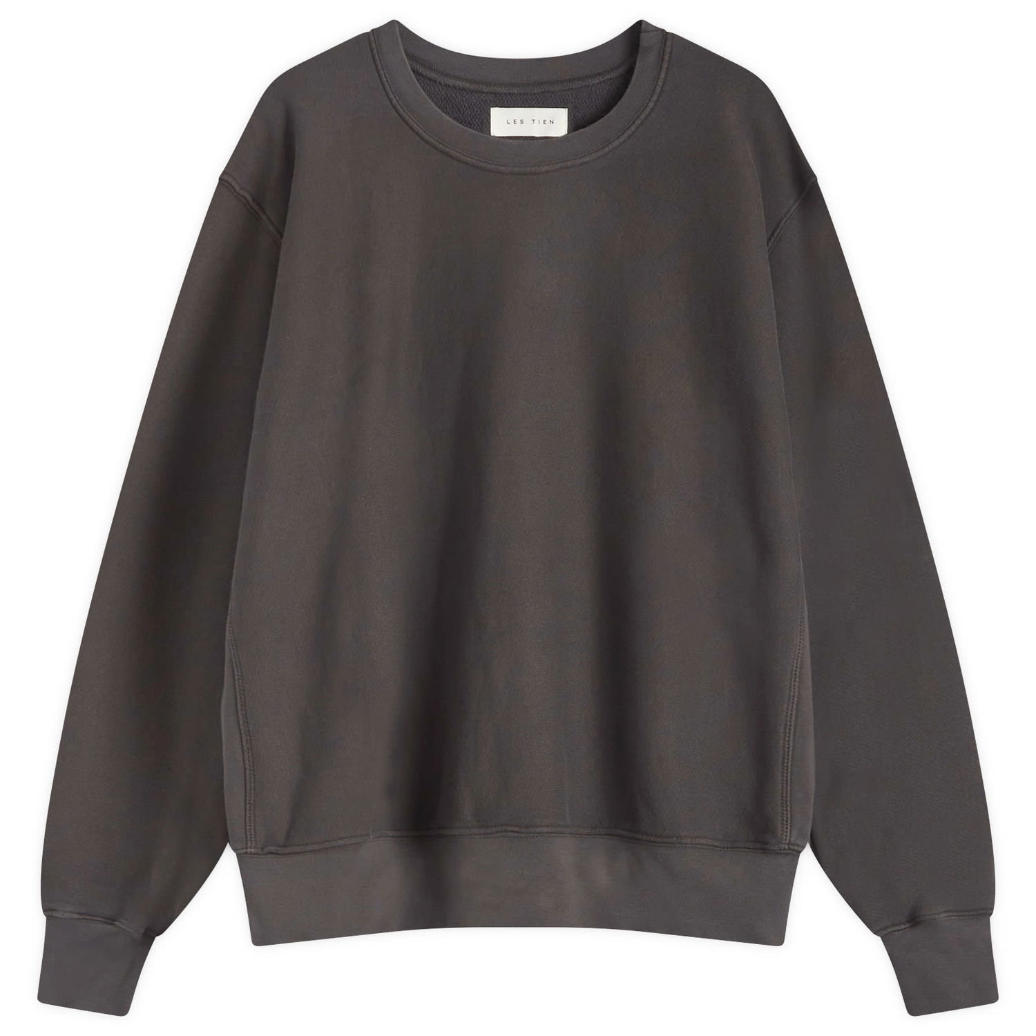 Суитчър LES TIEN Heavyweight Crop Crew Sweatshirt Сиво | CF-1003-VTB, 1