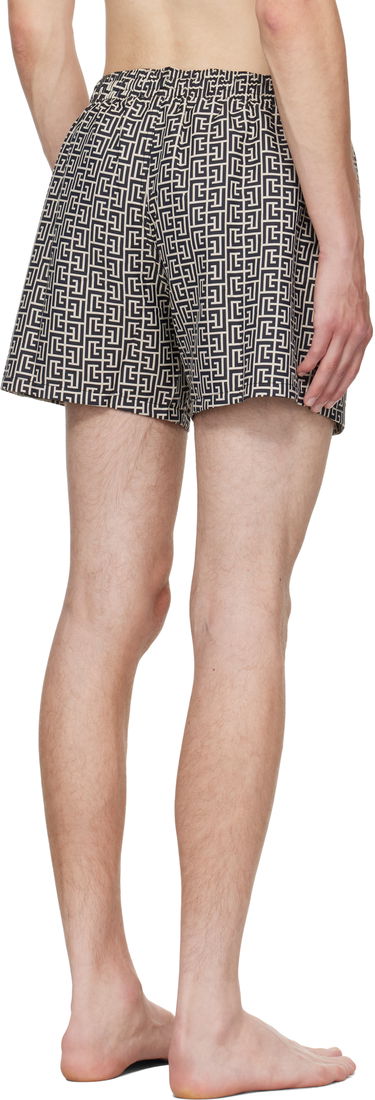 Бански Balmain Balmain Monogram Swim Shorts Бежово | BWB641500, 2