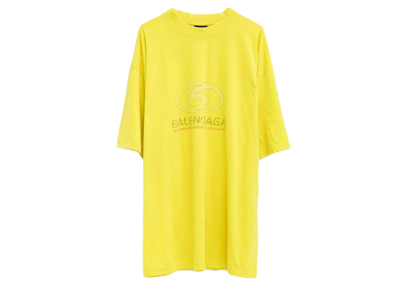 Тениска Balenciaga Surfer T-shirt Жълто | 764235 TPVM3, 0